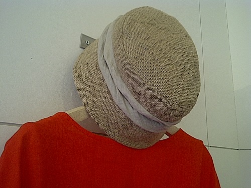 mature ha. jute linen hat